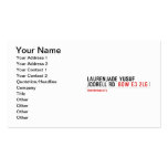 Laurenjade yusuf Jodrell rd  Business Cards