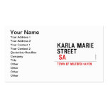 Karla marie STREET   Business Cards