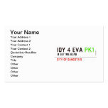 idy 4 eva  Business Cards
