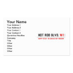 Hot Rod Blvd.  Business Cards