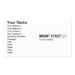 Mount Street  Business Cards