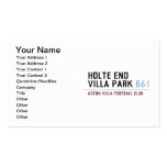 HOLTE END VILLA PARK  Business Cards