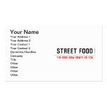 Street food  Business Cards