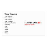 Leather Lane  Business Cards