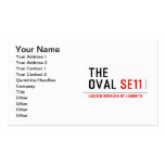 THE OVAL  Business Cards