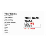 Your Name WAKX LOU  Business Cards