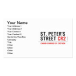 St. peter's Street  Business Cards