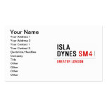 Isla  Dynes  Business Cards