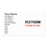 Restroom  Business Cards