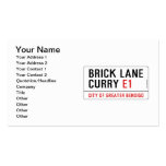 Brick Lane Curry  Business Cards