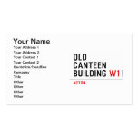 Old  Canteen  building  Business Cards