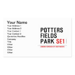 potters fields park  Business Cards