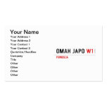 omah japo  Business Cards