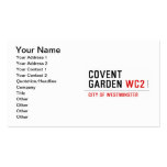 COVENT  GARDEN  Business Cards