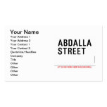 Abdalla  street   Business Cards