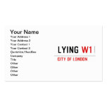 Lying  Business Cards