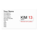 KIM  Business Cards