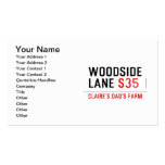Woodside Lane  Business Cards