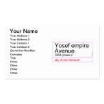 Yosef empire  Avenue   Business Cards