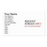 REGENT STREET  Business Cards