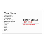 SHARP STREET   Business Cards