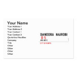 DANDORA  NAIROBI   Business Cards