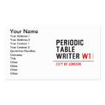 Periodic Table Writer  Business Cards