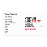 Venture  Lane  Business Cards