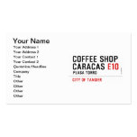 Coffee shop Caracas  Business Cards