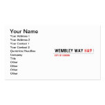 Wembley Way  Business Cards