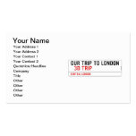 our trip to London    Business Cards