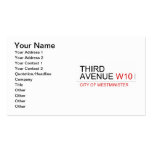 third avenue  Business Cards