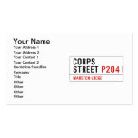 Corps Street  Business Cards