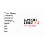 Alphabet  Street  Business Cards