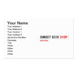 SUNSET GEEK  Business Cards