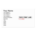 THREE POINT LANE  Business Cards