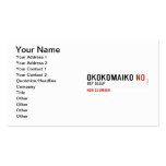 OKOKOMAIKO  Business Cards