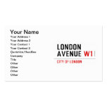 London Avenue  Business Cards