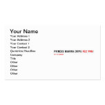 PRINCES MARINA DRIVE  Business Cards