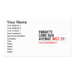 enquete  lons sud  avenue  Business Cards
