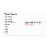 Cassper ave  Business Cards