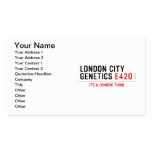LONDON CITY  GENETICS  Business Cards