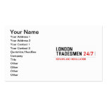 London Tradesmen  Business Cards