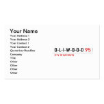 O-L-I-W-O-O-D  Business Cards