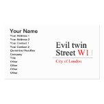 Evil twin Street  Business Cards