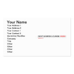 Gentlemens Lounge  Business Cards