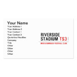 RIVERSIDE STADIUM  Business Cards