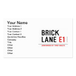 Brick lane  Business Cards