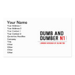 DUMB AND DUMBER  Business Cards
