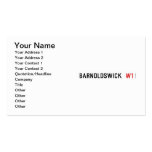 BARNOLDSWICK   Business Cards